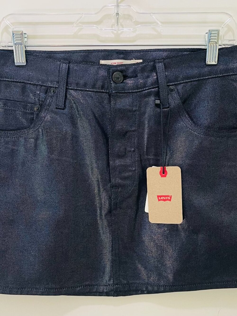 Metallic Levi's Icon Mini Skirt - NWT